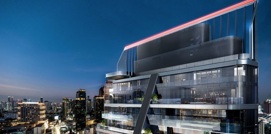 Дуплекс в Porsche Design Tower Bangkok, Клонг Тоэй, Бангкок, Таиланд с 4 спальнями  № 130810