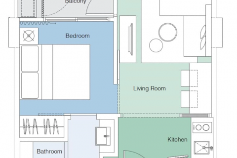 Apartment in Phuket, Thailand 1 bedroom № 144376 - photo 12