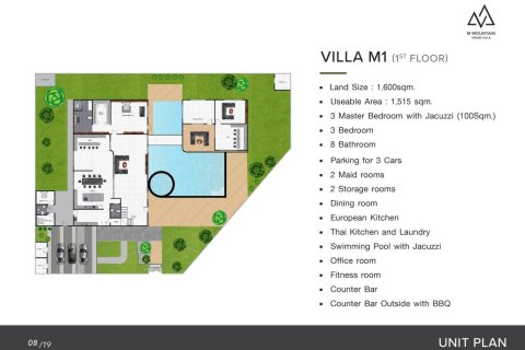 Villa in Pattaya, Thailand 6 Schlafzimmer № 130443 - Foto 17