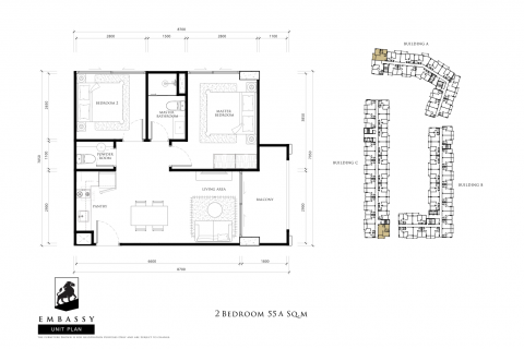 Condo à Bang Lamung, Thaïlande, 2 chambres  № 124031 - photo 2