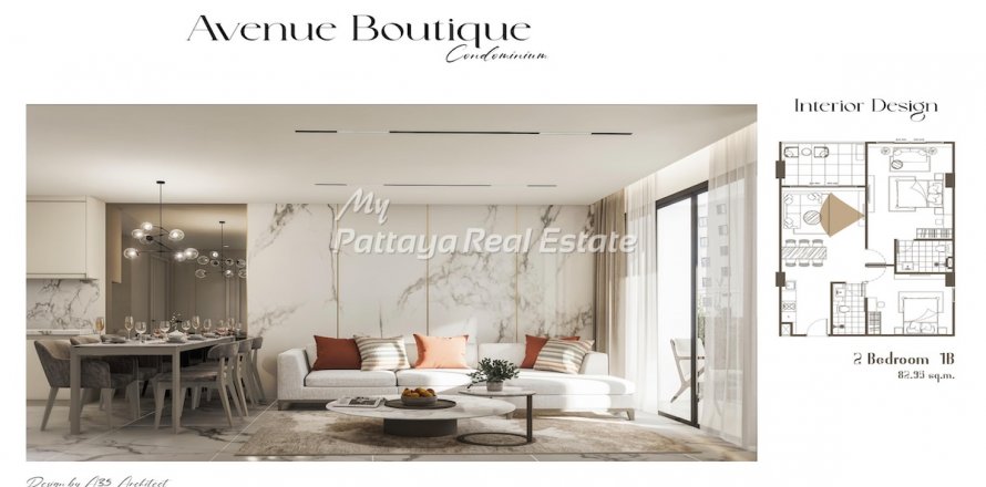 Кондоминиум с 2 спальнями в Паттайе, Таиланд № 125733