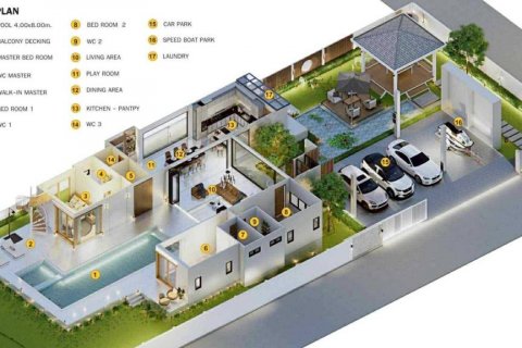 Вилла в Ао-Нанге, Таиланд с 3 спальнями  № 132596 - фото 5