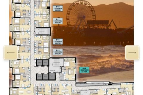 Квартира в Паттайе, Таиланд с 2 комнатами № 123292 - фото 2