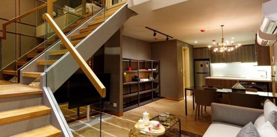 Дуплекс в Бангкоке, Таиланд с 1 спальней  № 85956