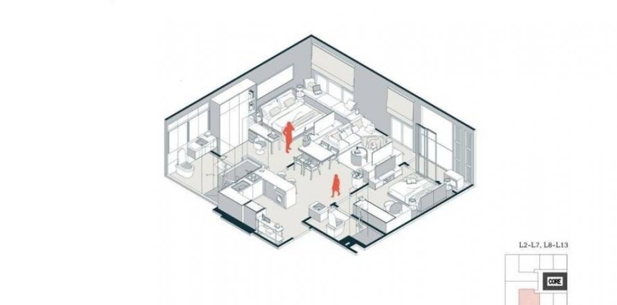 Condo in Bangkok, Thailand, 2 bedrooms  № 85678