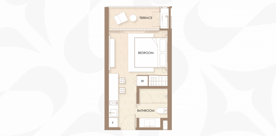 Apartment floor plan «Siamese Bangtao», 1 bedroom in building Building C Siamese Bangtao in Layan-Bangtao, Phuket in Thailand, Siamese Bangtao