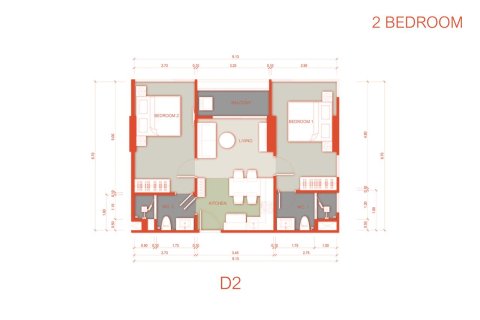 คอนโดมิเนียมในภูเก็ต, ประเทศไทย, 2 ห้องนอน № 70910 - รูปถ่าย 2