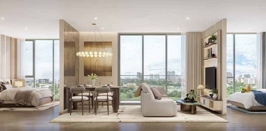 Кондоминиум с 1 спальней в Ваттхане, Бангкок, Таиланд № 132269