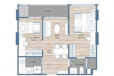 Кондоминиум с 2 спальнями в Чиангмае, Таиланд № 100530 - фото 1