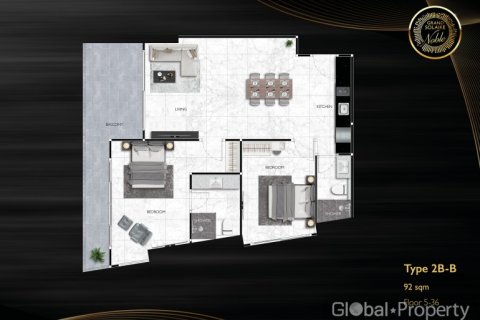 Кондоминиум с 2 спальнями в Паттайе, Таиланд № 81820 - фото 22