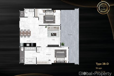 Кондоминиум с 2 спальнями в Паттайе, Таиланд № 81820 - фото 26