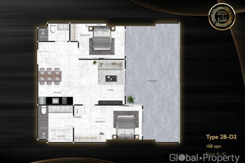 Кондоминиум с 2 спальнями в Паттайе, Таиланд № 81820 - фото 28