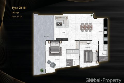 Кондоминиум с 2 спальнями в Паттайе, Таиланд № 81820 - фото 23