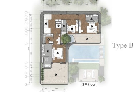 Вилла в Раваи, Таиланд с 4 спальнями  № 124233 - фото 5