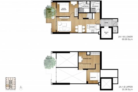 Кондоминиум с 2 спальнями в Бангкоке, Таиланд № 143646 - фото 8