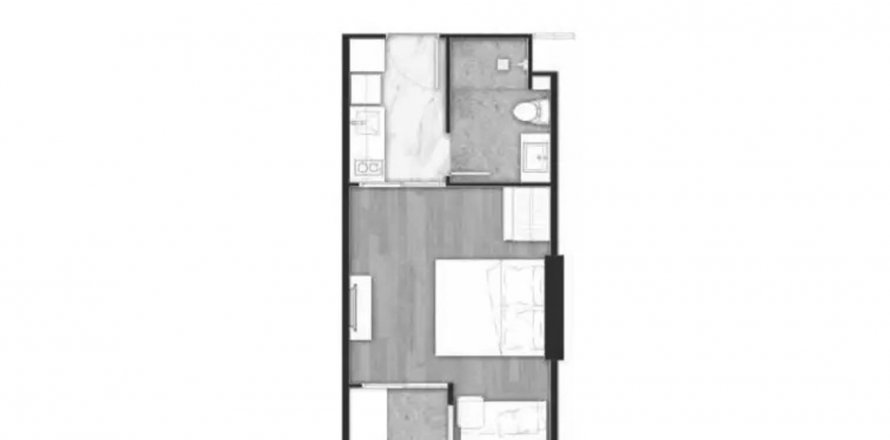 Планировка Кондоминиума «0BR-19» 1 комната в ЖК Once Pattaya Condominium