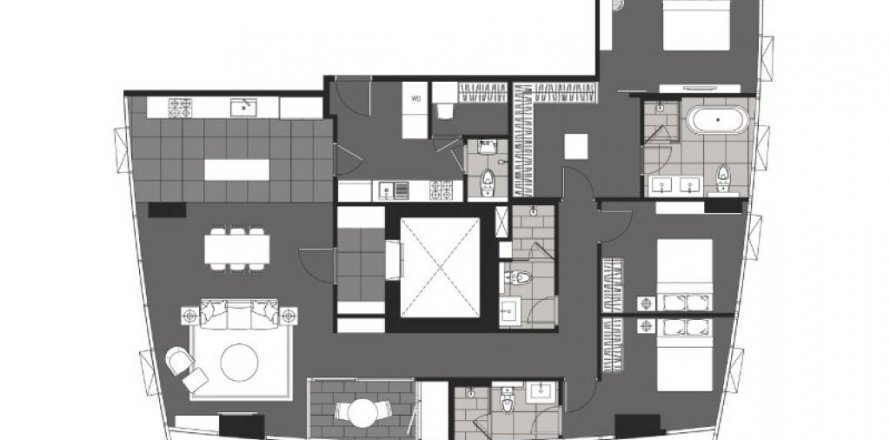 Condo in Bangkok, Thailand, 3 bedrooms  № 85622