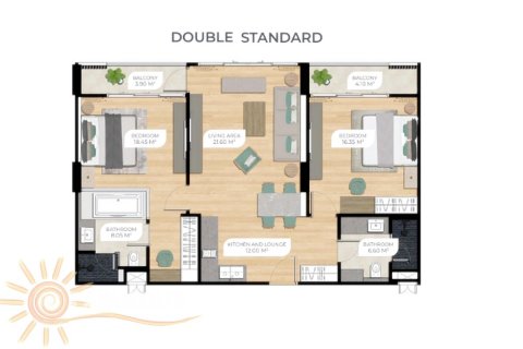 Кондоминиум с 2 спальнями в Пхукете, Таиланд № 124284 - фото 18